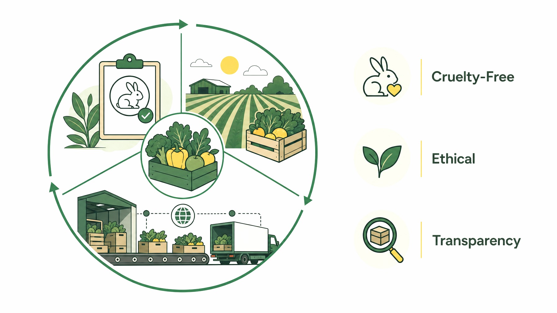 Infographic of ethical concerns in plant-based choices.