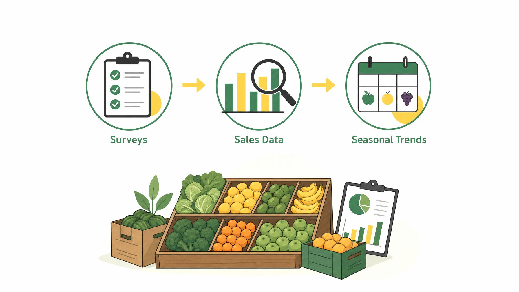 Infographic on understanding consumer preferences in retail produce.