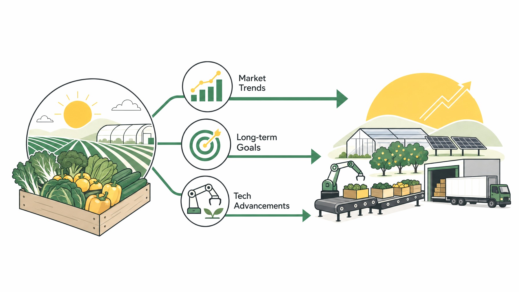 Visionary thinking components in produce industry.