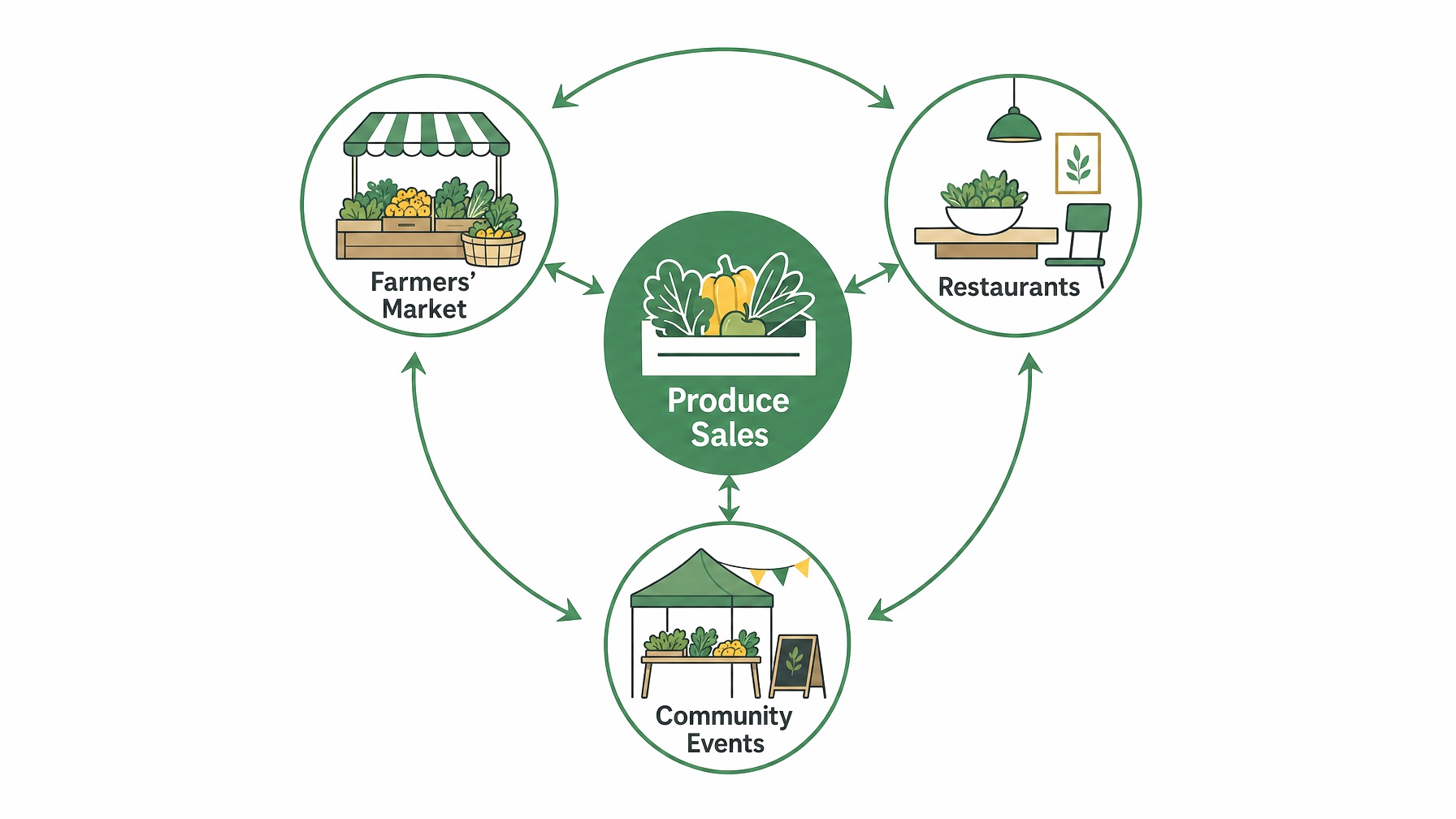 Local partnership strategy diagram with connected circles.
